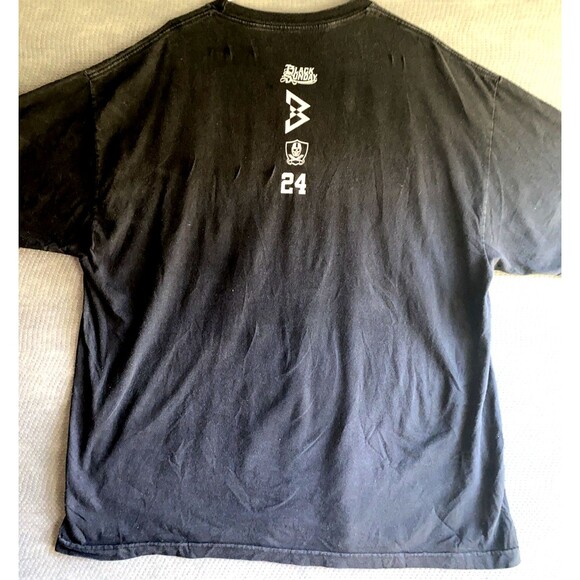 OAKLAND RAIDERS MARSHAWN LYNCH #24 BEAST MODE BLACK HOLE NATION NFL 2XL - Picture 4 of 7